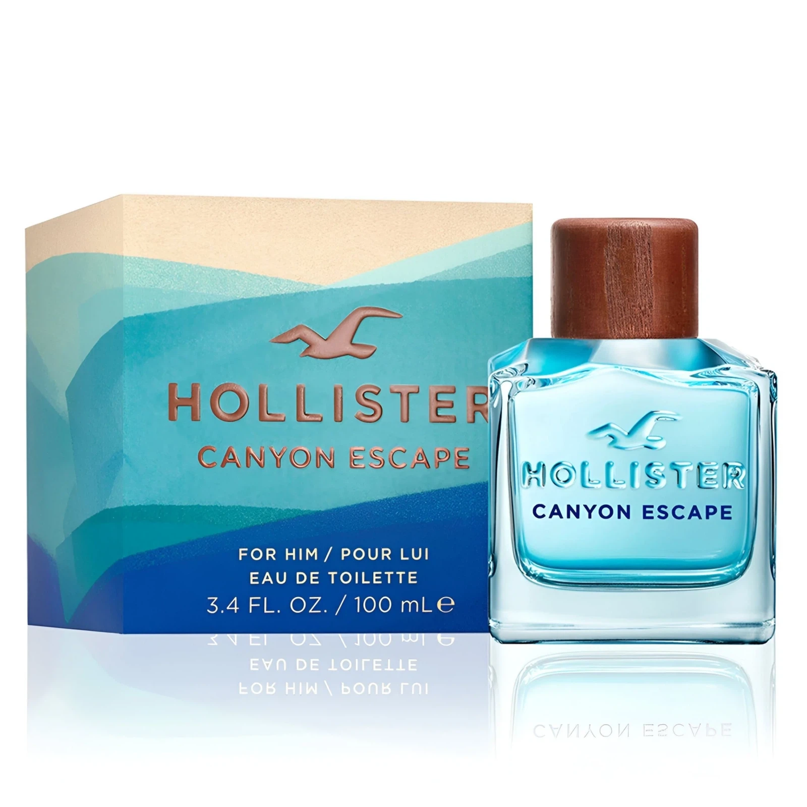 Hollister Canyon Escape For Him manufacturer bottle, linked from the supplied product catalogue.