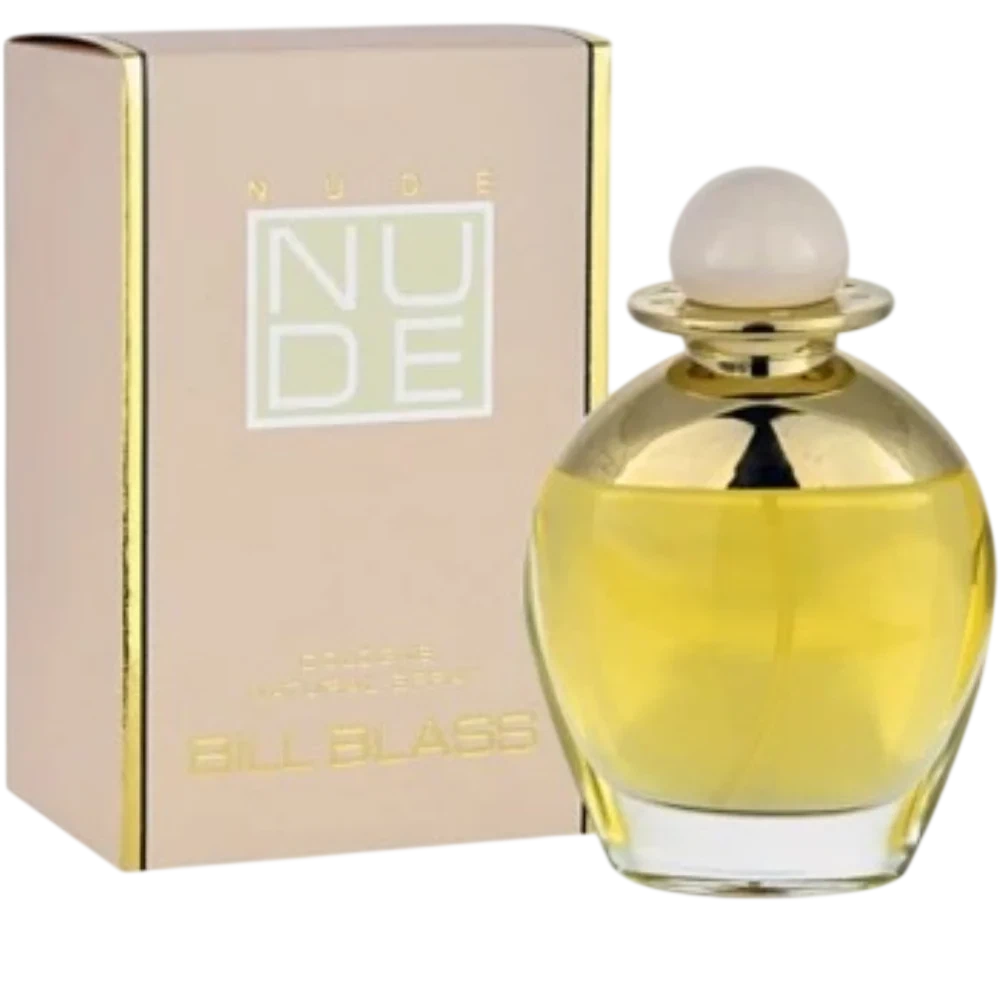 Bill Blass NUDE manufacturer bottle, linked from the supplied product catalogue.