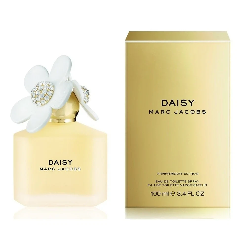 Marc Jacobs Daisy Anniversary Edition manufacturer bottle, linked from the supplied product catalogue.
