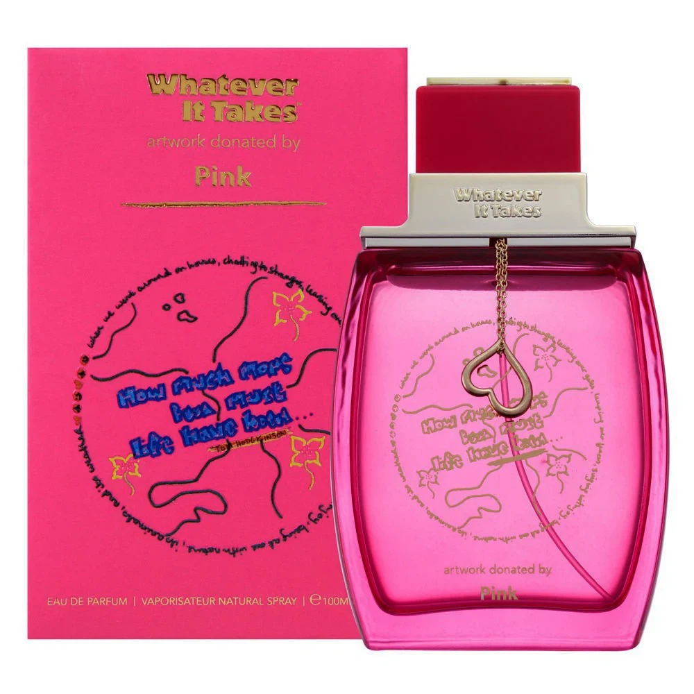 Whatever It takes Pink Women manufacturer bottle, linked from the supplied product catalogue.