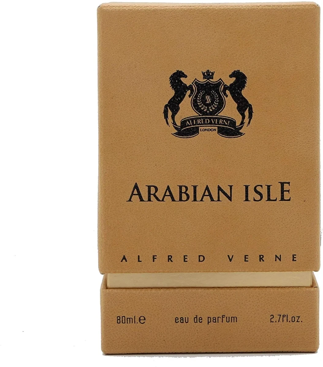 Alfred Verne Arabian Isle Eau de manufacturer bottle, linked from the supplied product catalogue.