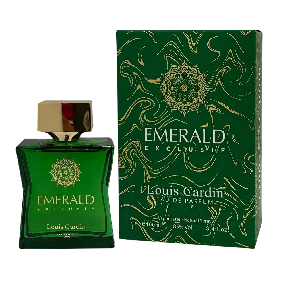 Louis Cardin Emeralad Exclusif manufacturer bottle, linked from the supplied product catalogue.