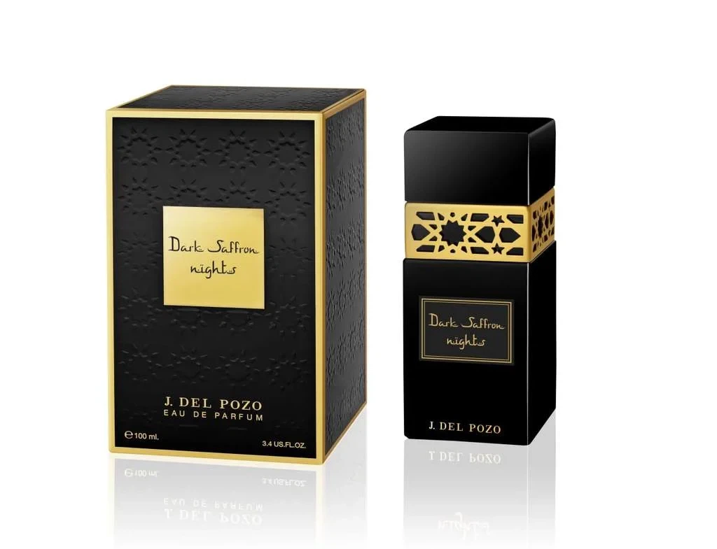 Jesus del Pozo Dark Saffron Nights manufacturer bottle, linked from the supplied product catalogue.