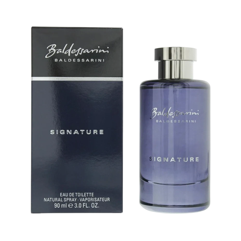 Baldessarini Signature manufacturer bottle, linked from the supplied product catalogue.