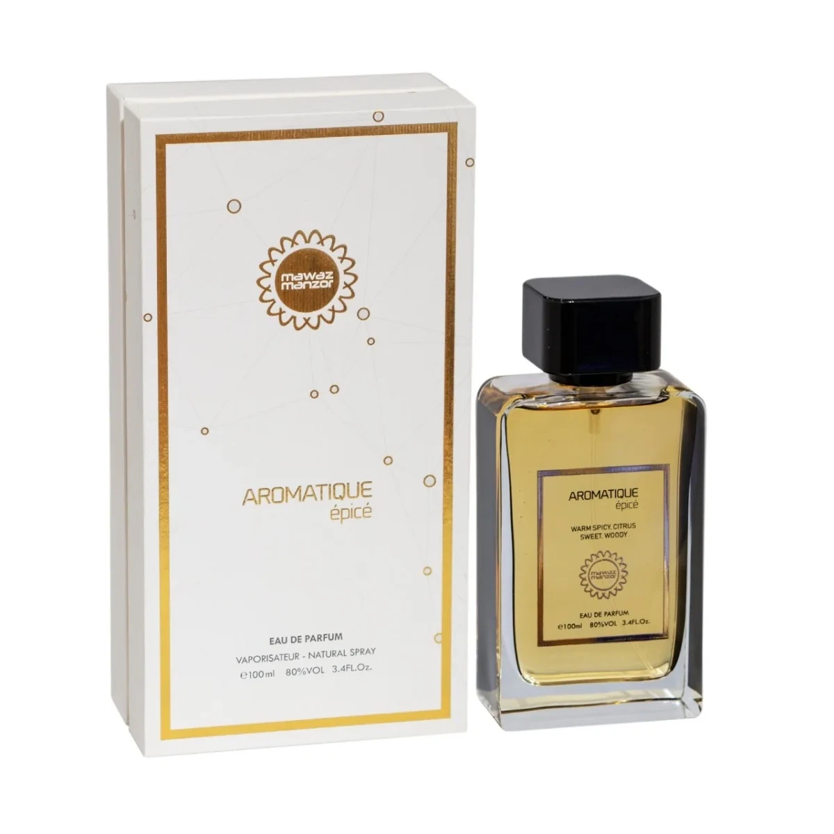 Mawaz Aromatique Epice manufacturer bottle, linked from the supplied product catalogue.