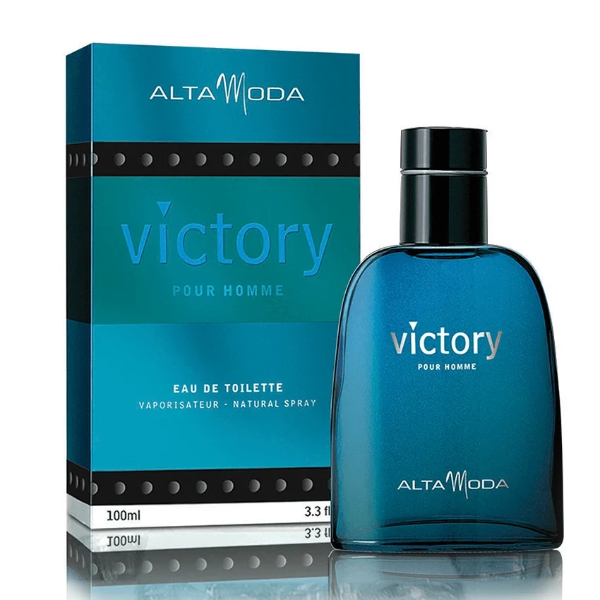 Alta Moda Victory manufacturer bottle, linked from the supplied product catalogue.