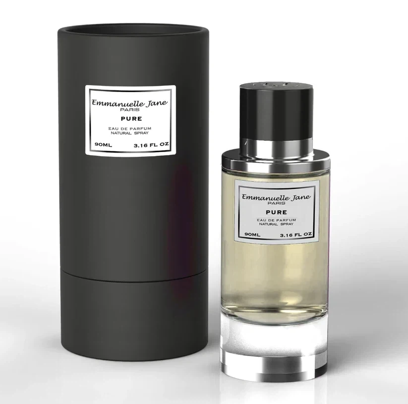 Emmanuelle Jane Pure manufacturer bottle, linked from the supplied product catalogue.