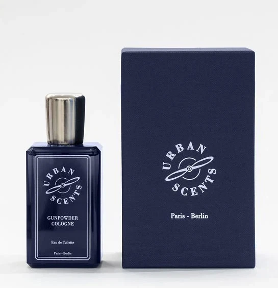 Urban Scents Gunpower Cologne Men manufacturer bottle, linked from the supplied product catalogue.