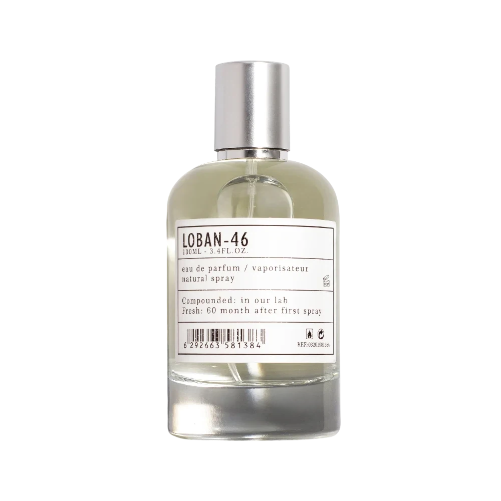 AMD Perfumes Aro Fac Loban 46 manufacturer bottle, linked from the supplied product catalogue.