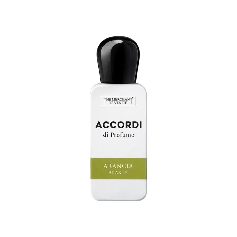 The Merchant of Venice Accordi di Profumo Arancia Brasile Citrus manufacturer bottle, linked from the supplied product catalogue.