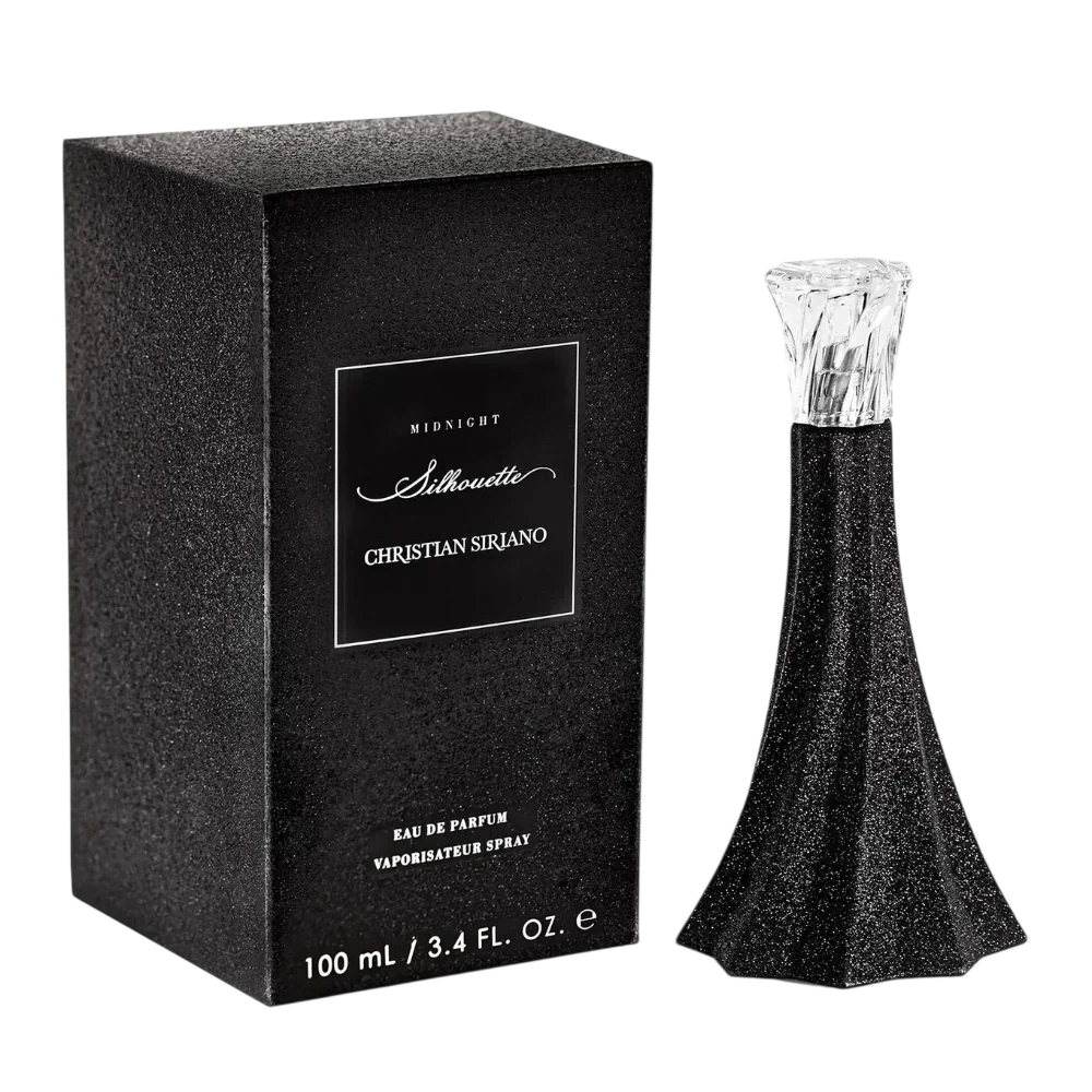 Christian Siriano Silhouette Midnight manufacturer bottle, linked from the supplied product catalogue.