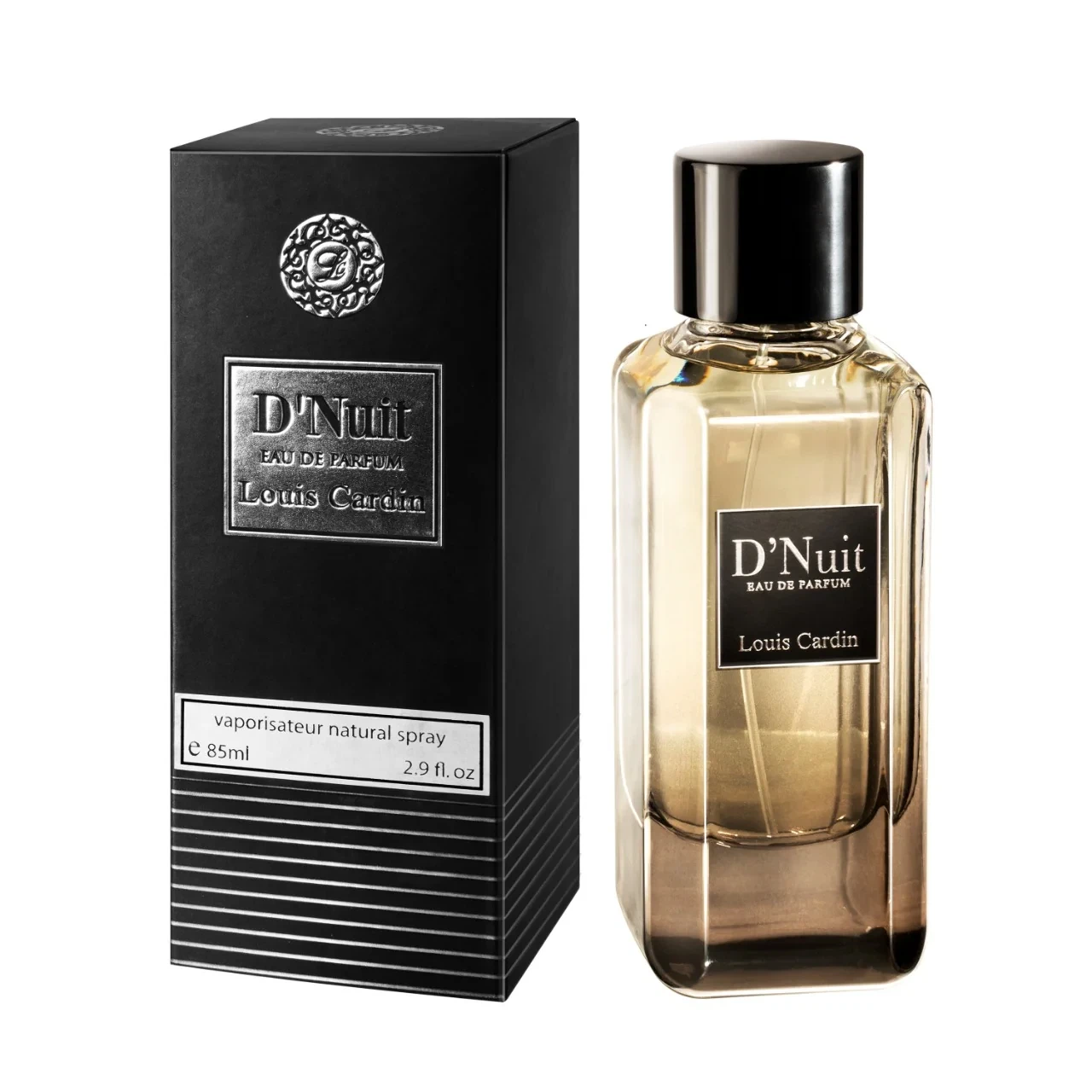 Louis Cardin D'Nuit manufacturer bottle, linked from the supplied product catalogue.