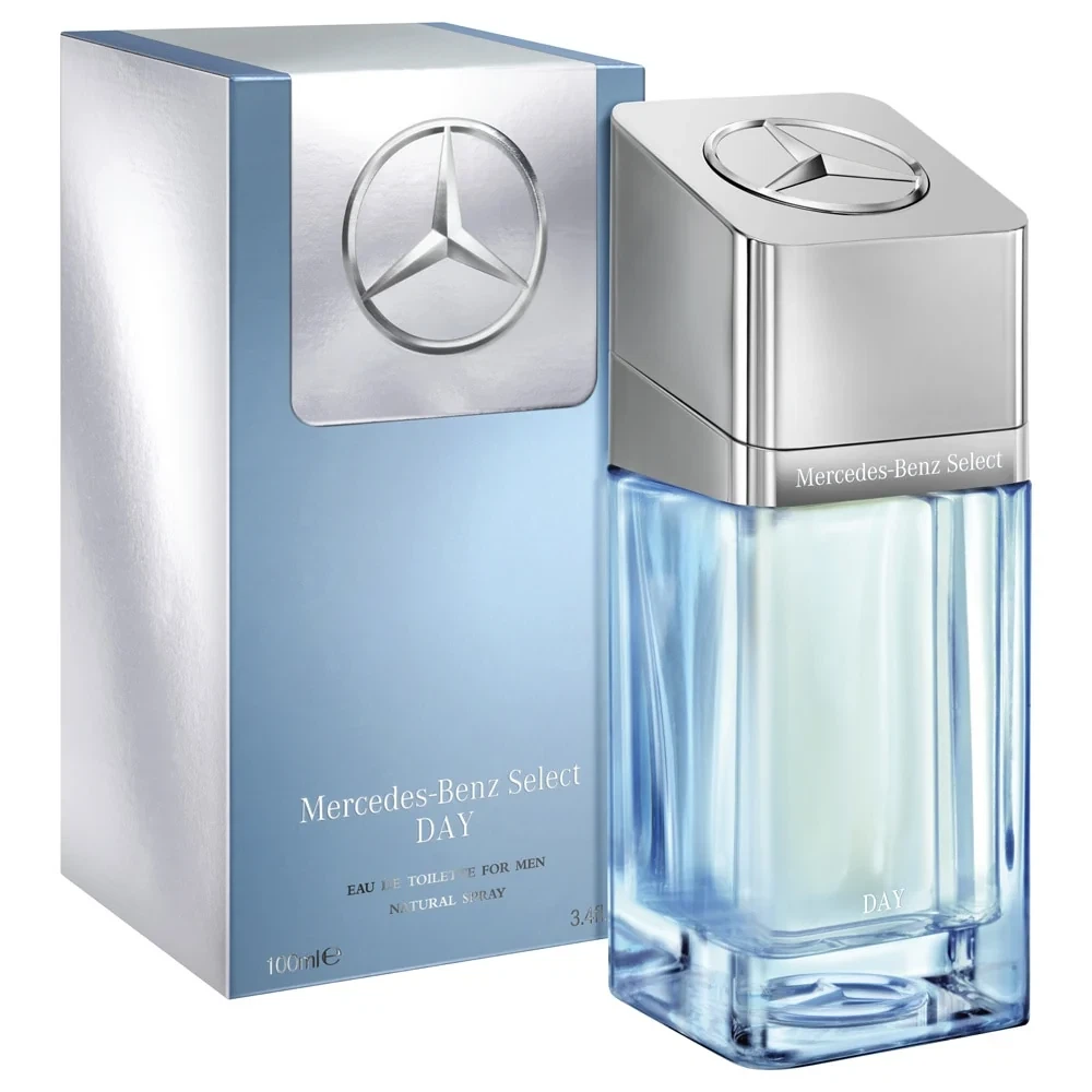 Mercedes Benz Select Day Men manufacturer bottle, linked from the supplied product catalogue.