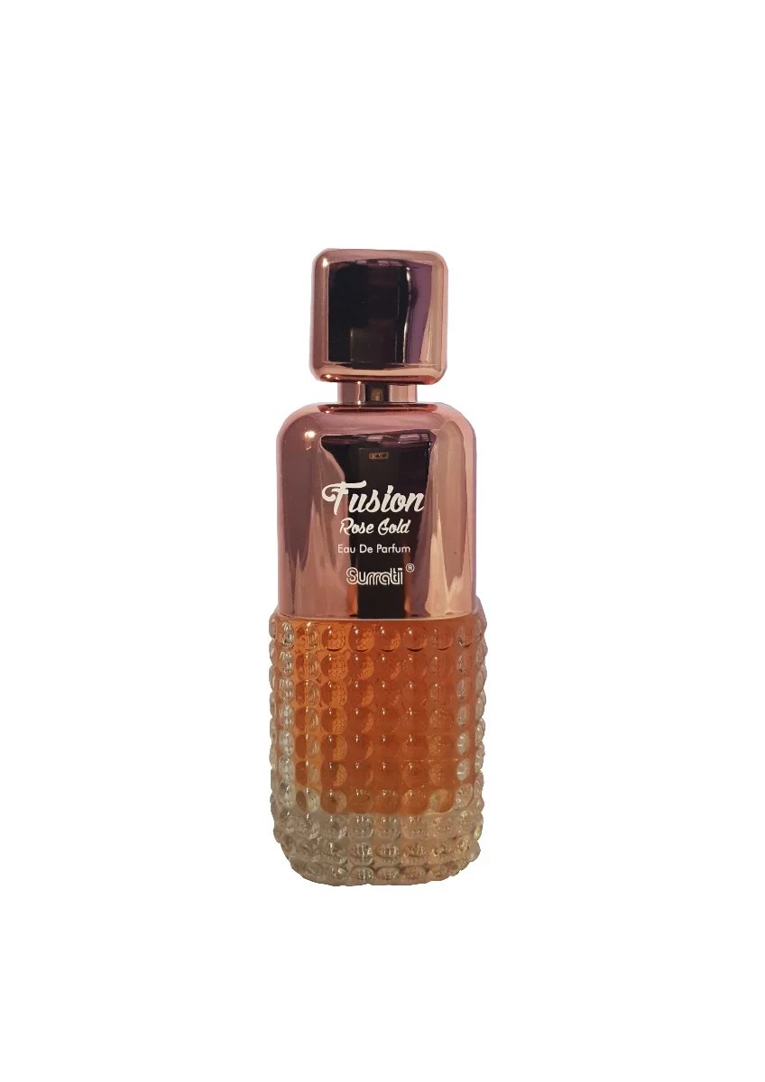Surrati Fusion Rose Gold manufacturer bottle, linked from the supplied product catalogue.