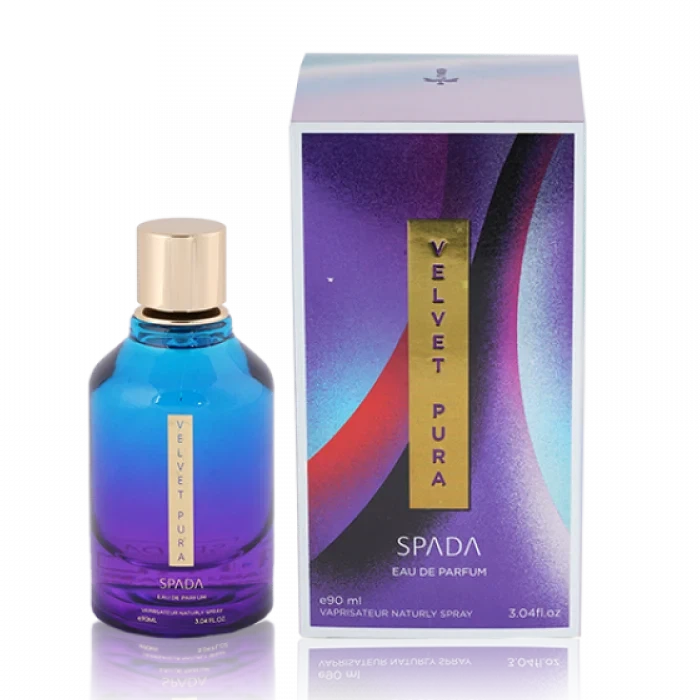 Spada Velvet Pura manufacturer bottle, linked from the supplied product catalogue.