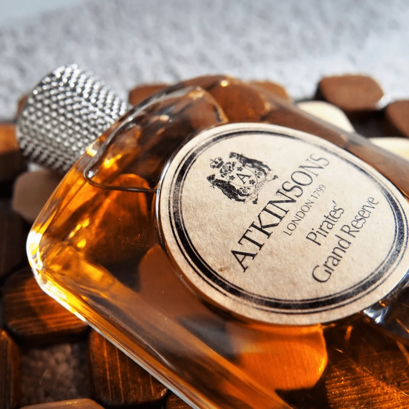 Atkinsons Pirates Grand Reserve manufacturer bottle, linked from the supplied product catalogue.