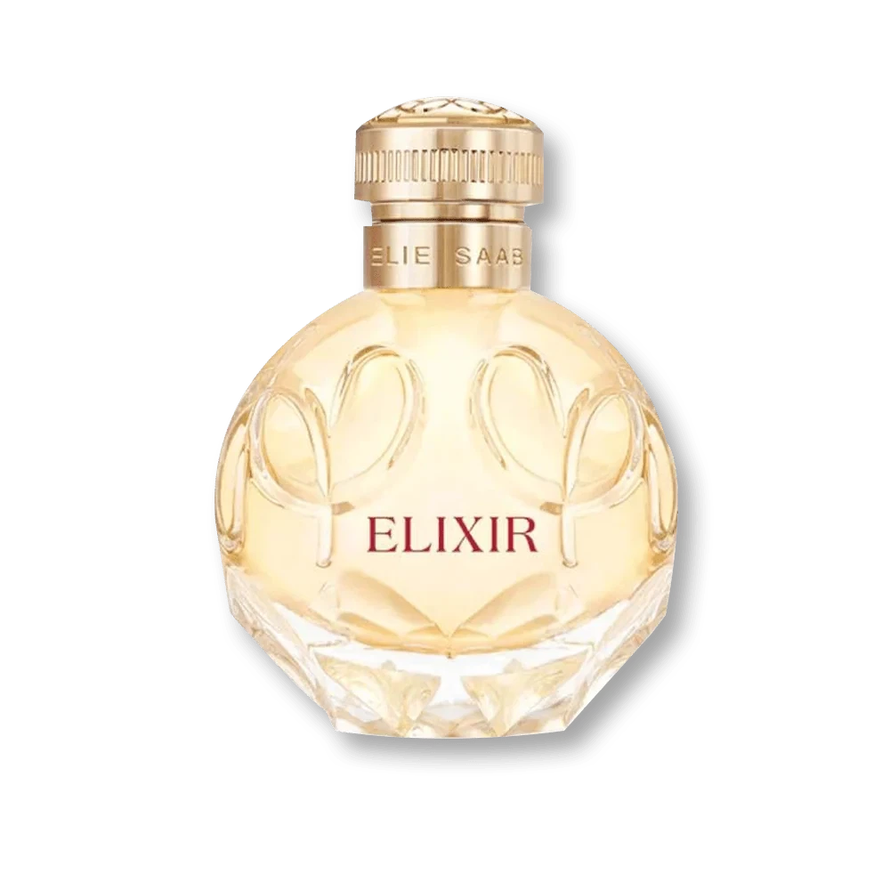 Elie Saab Elixir manufacturer bottle, linked from the supplied product catalogue.