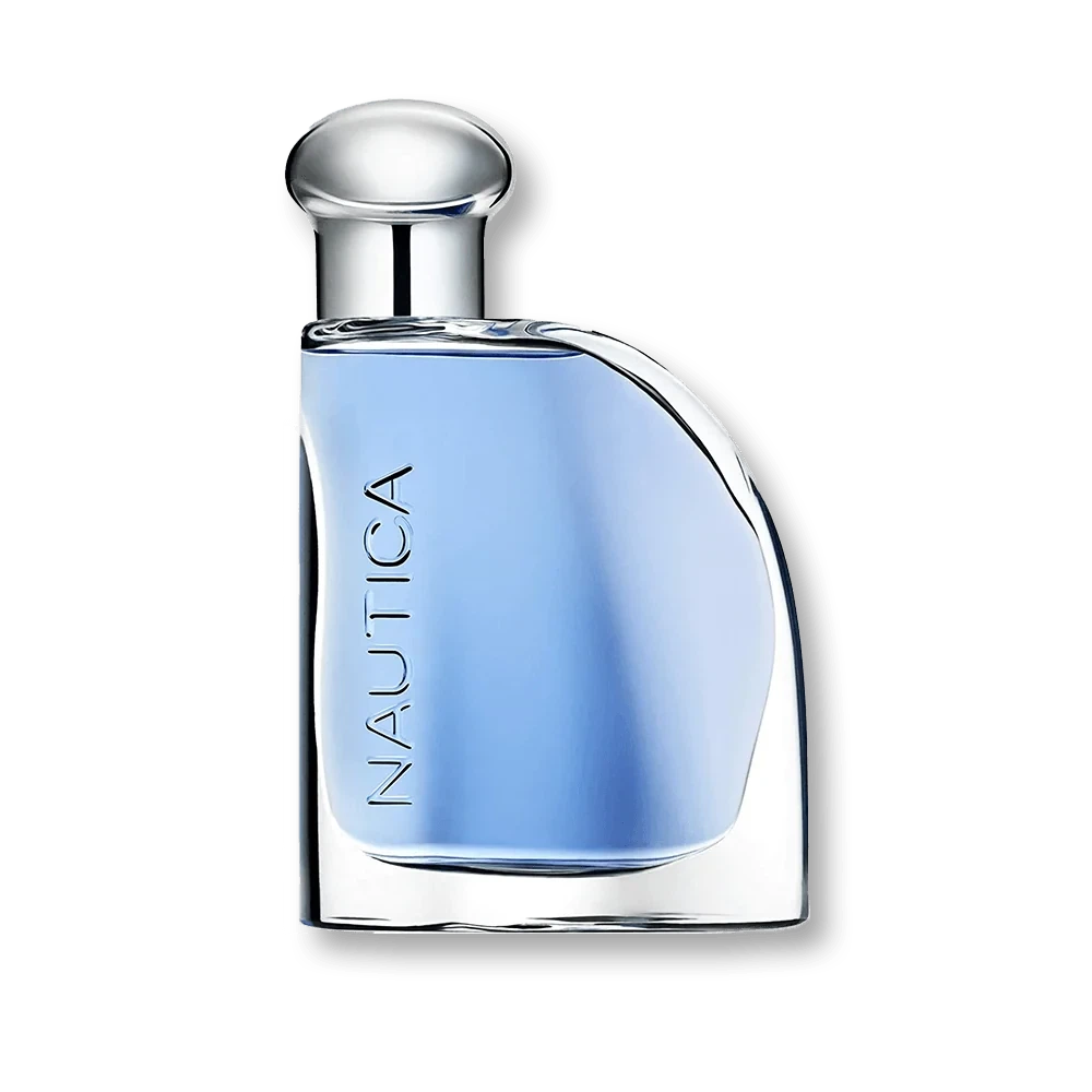 Nautica Blue Sail manufacturer bottle, linked from the supplied product catalogue.