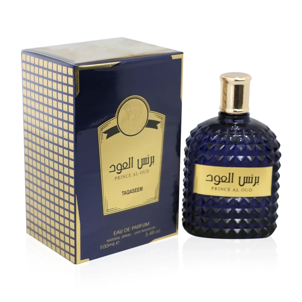 Taqaseem Prince Al Oud manufacturer bottle, linked from the supplied product catalogue.