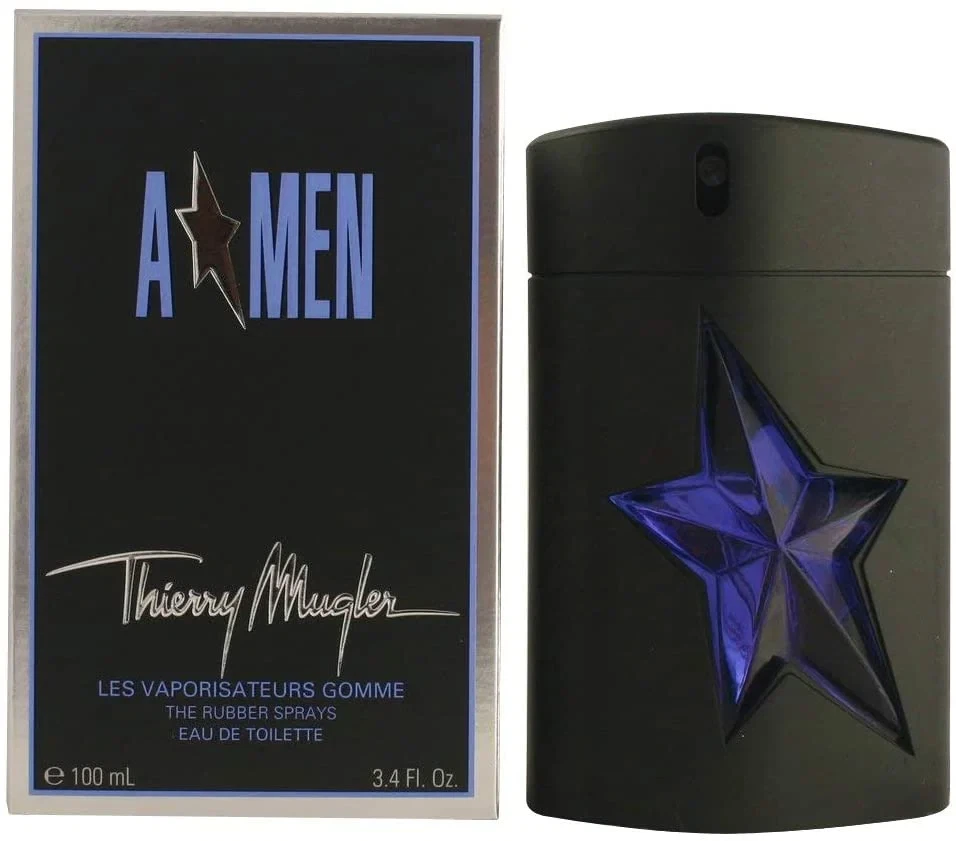 Mugler A*MEN manufacturer bottle, linked from the supplied product catalogue.