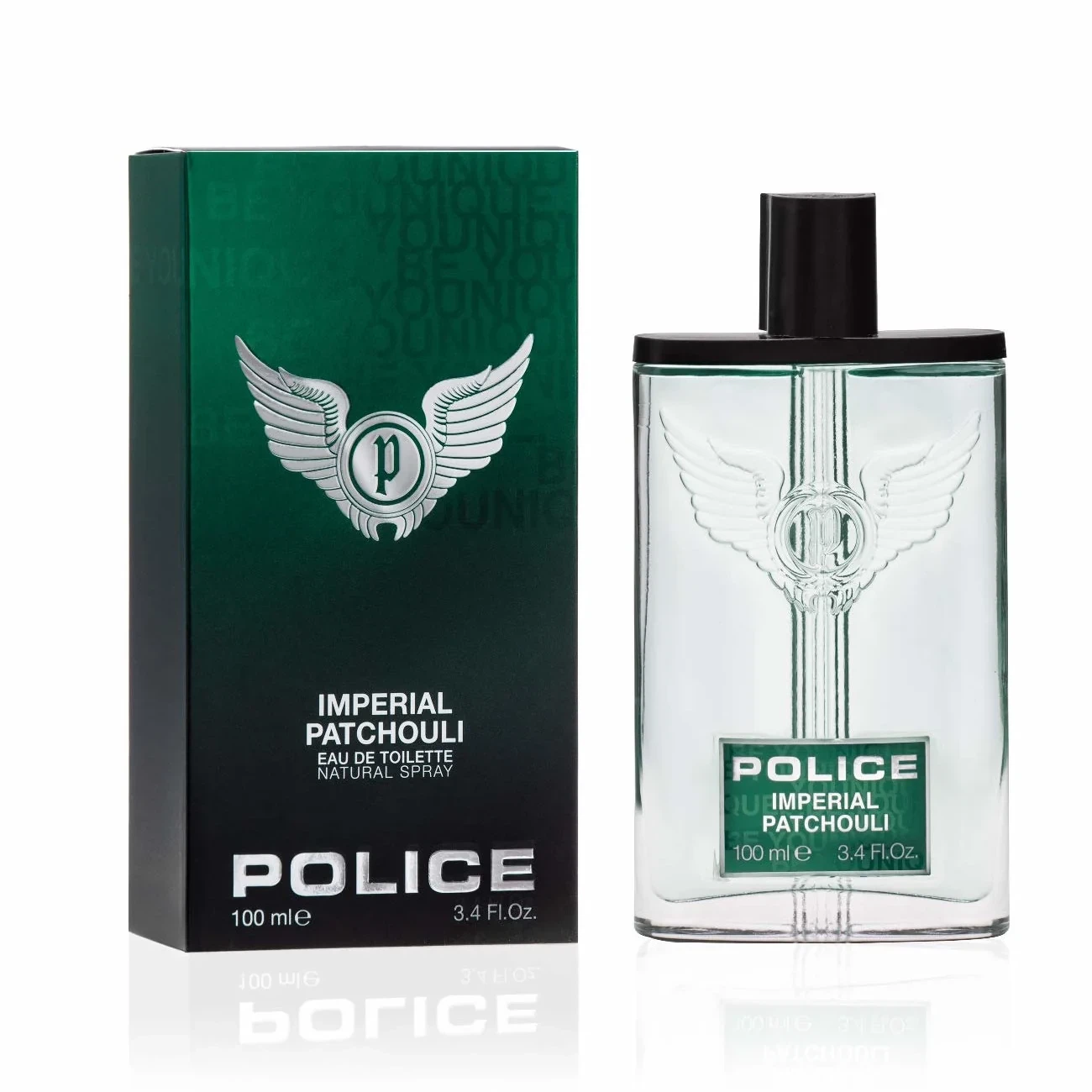 Police Imperial Patchouli manufacturer bottle, linked from the supplied product catalogue.