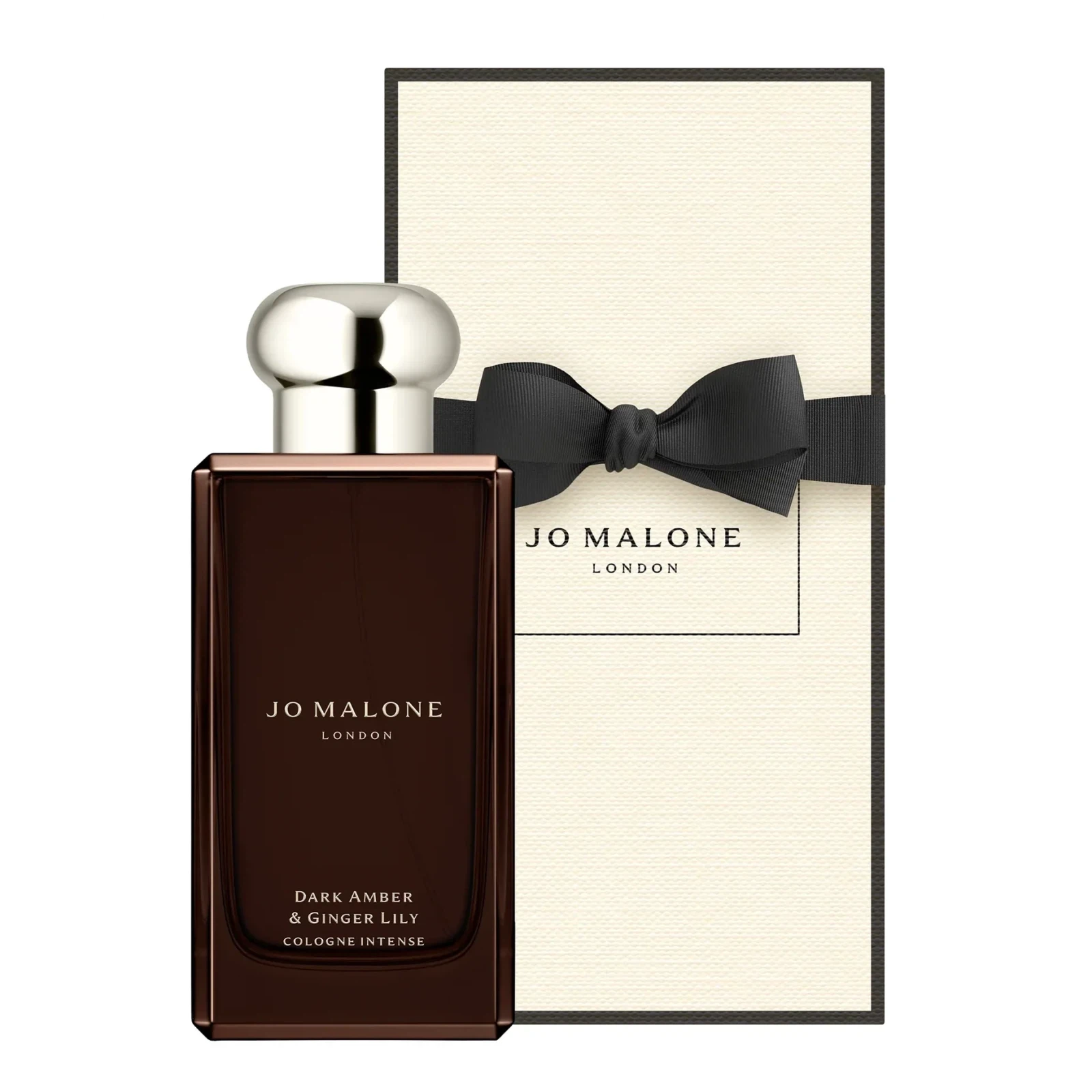 Jo Malone Dark Amber & Ginger Lily Intense manufacturer bottle, linked from the supplied product catalogue.