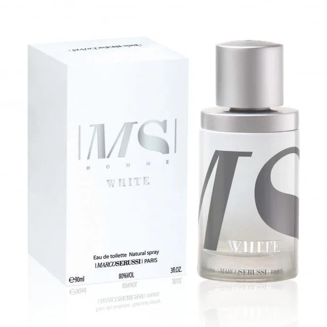Marco Serussi Ms White Homme manufacturer bottle, linked from the supplied product catalogue.