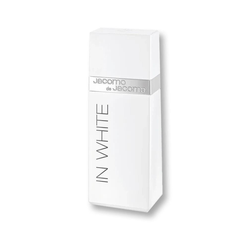 Jacomo De Jacomo In White manufacturer bottle, linked from the supplied product catalogue.