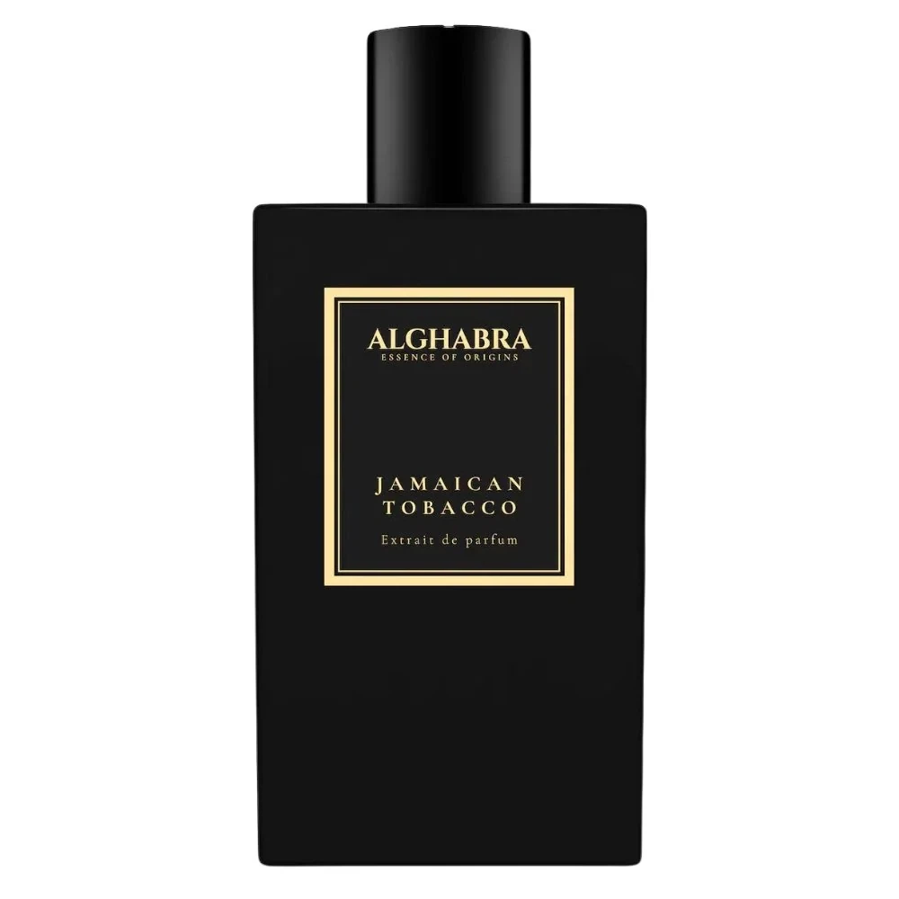 Alghabra Essence Of Origins Jamaican Tobacco manufacturer bottle, linked from the supplied product catalogue.