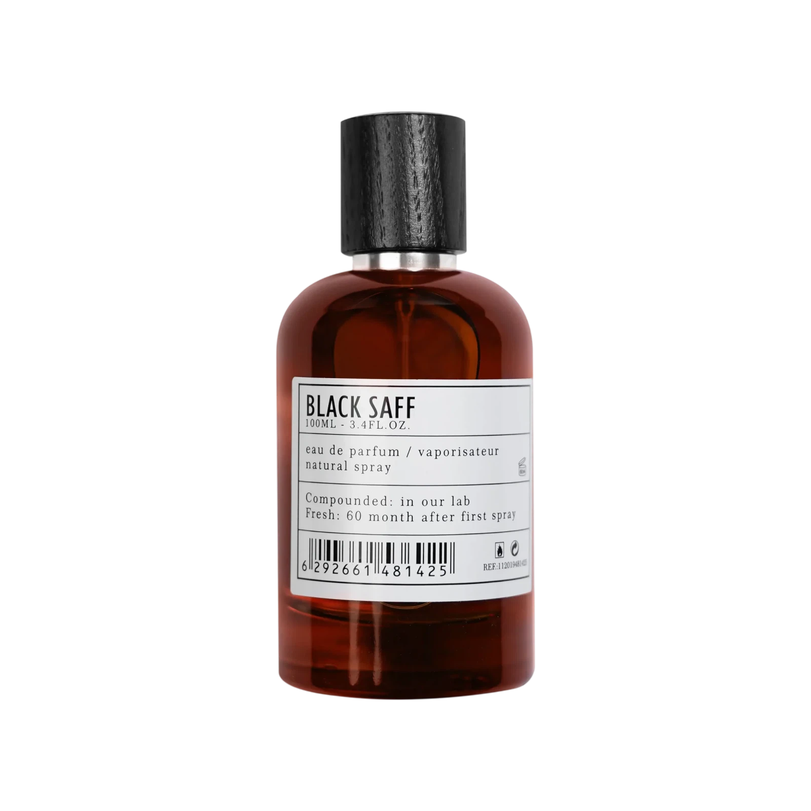 AMD Perfumes Aro Fac Black Saff manufacturer bottle, linked from the supplied product catalogue.
