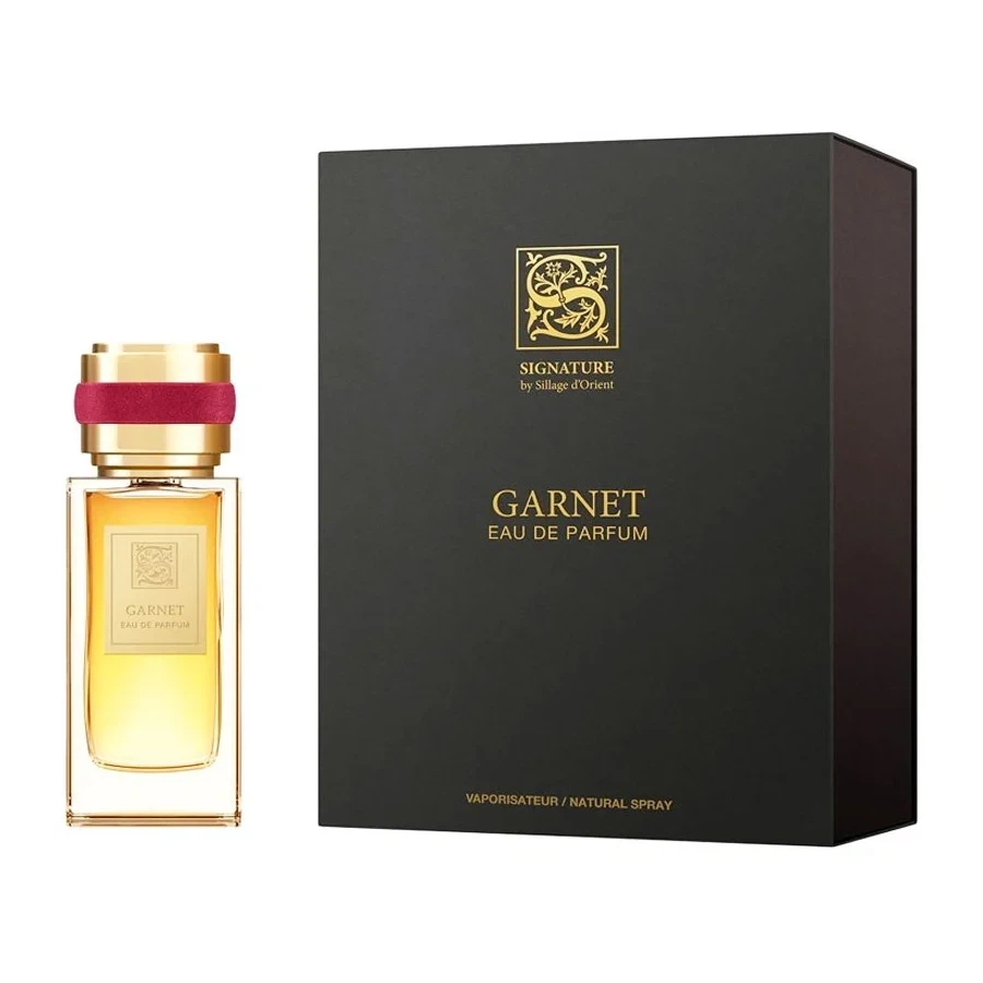 Signature Garnet manufacturer bottle, linked from the supplied product catalogue.