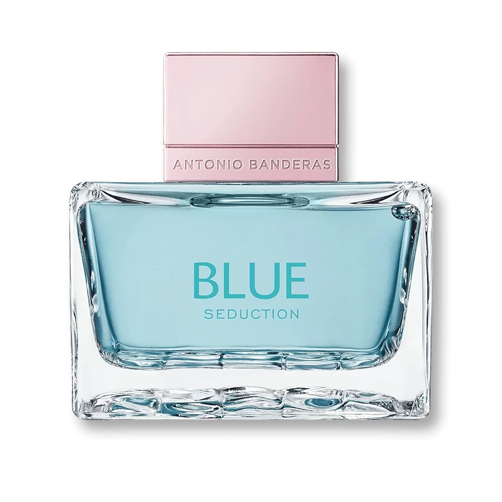 Antonio Banderas Blue Seduction (Women) manufacturer bottle, linked from the supplied product catalogue.
