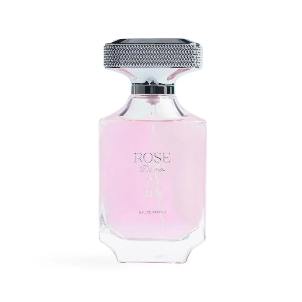 Al Majed Oud Rose De Mai manufacturer bottle, linked from the supplied product catalogue.