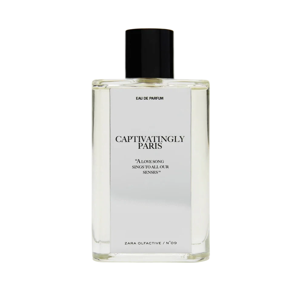 Zara Captivatingly Paris manufacturer bottle, linked from the supplied product catalogue.