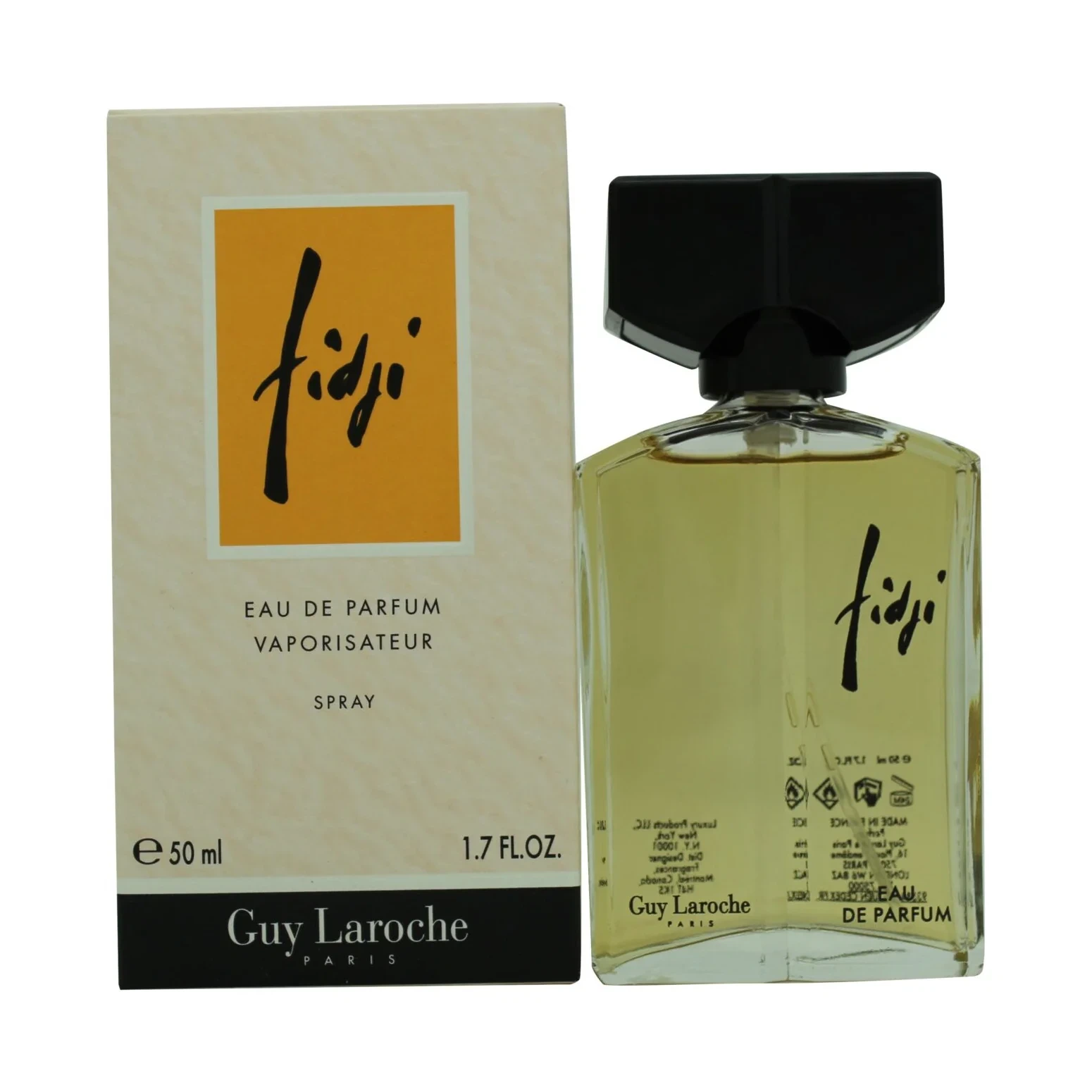 Guy Laroche Fidji manufacturer bottle, linked from the supplied product catalogue.