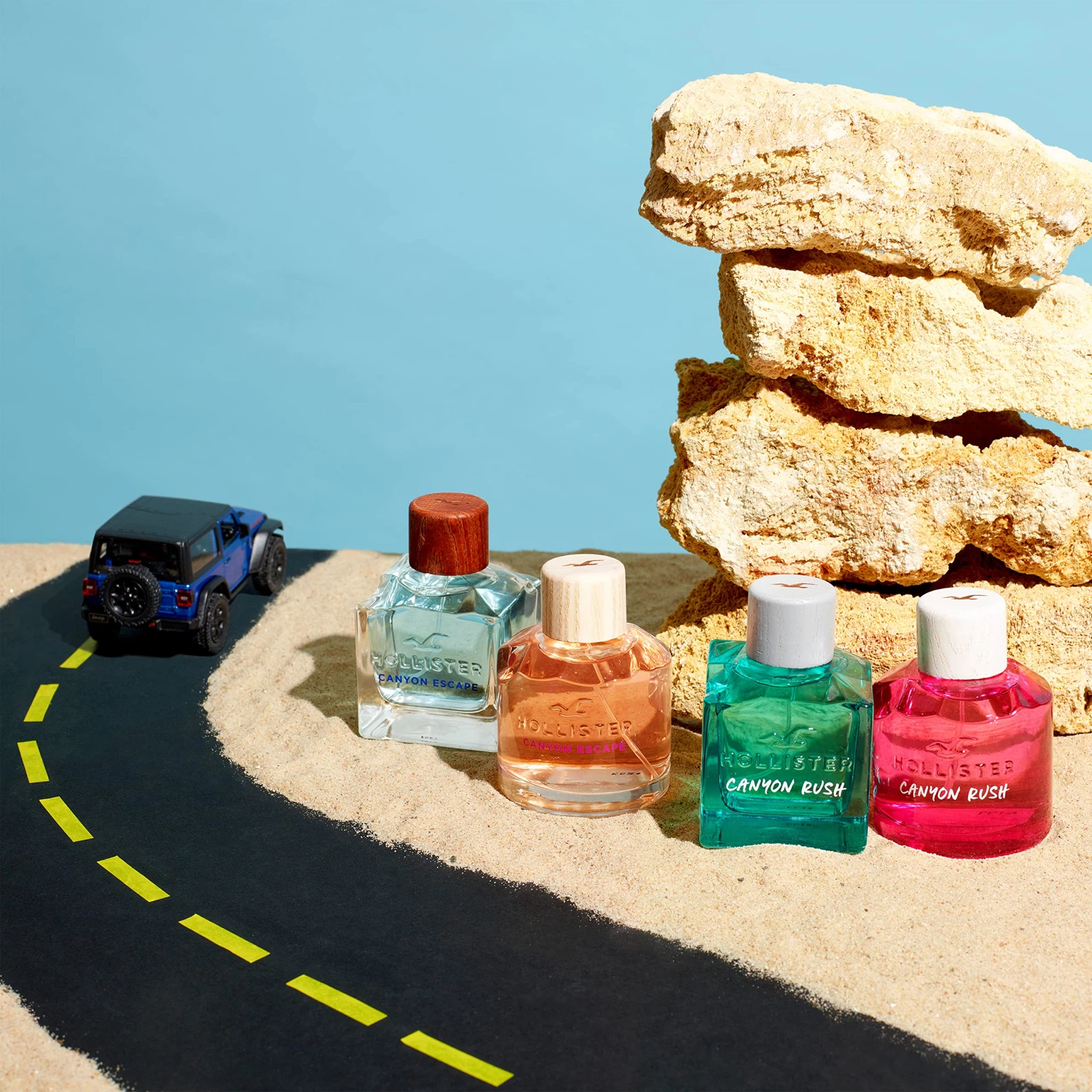 Hollister Canyon Rush manufacturer bottle, linked from the supplied product catalogue.