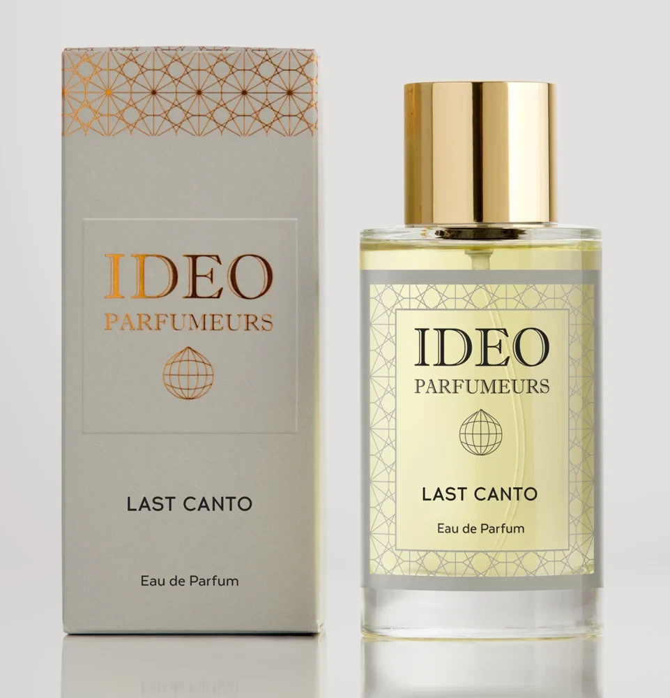 Ideo Parfumeurs Last Canto manufacturer bottle, linked from the supplied product catalogue.