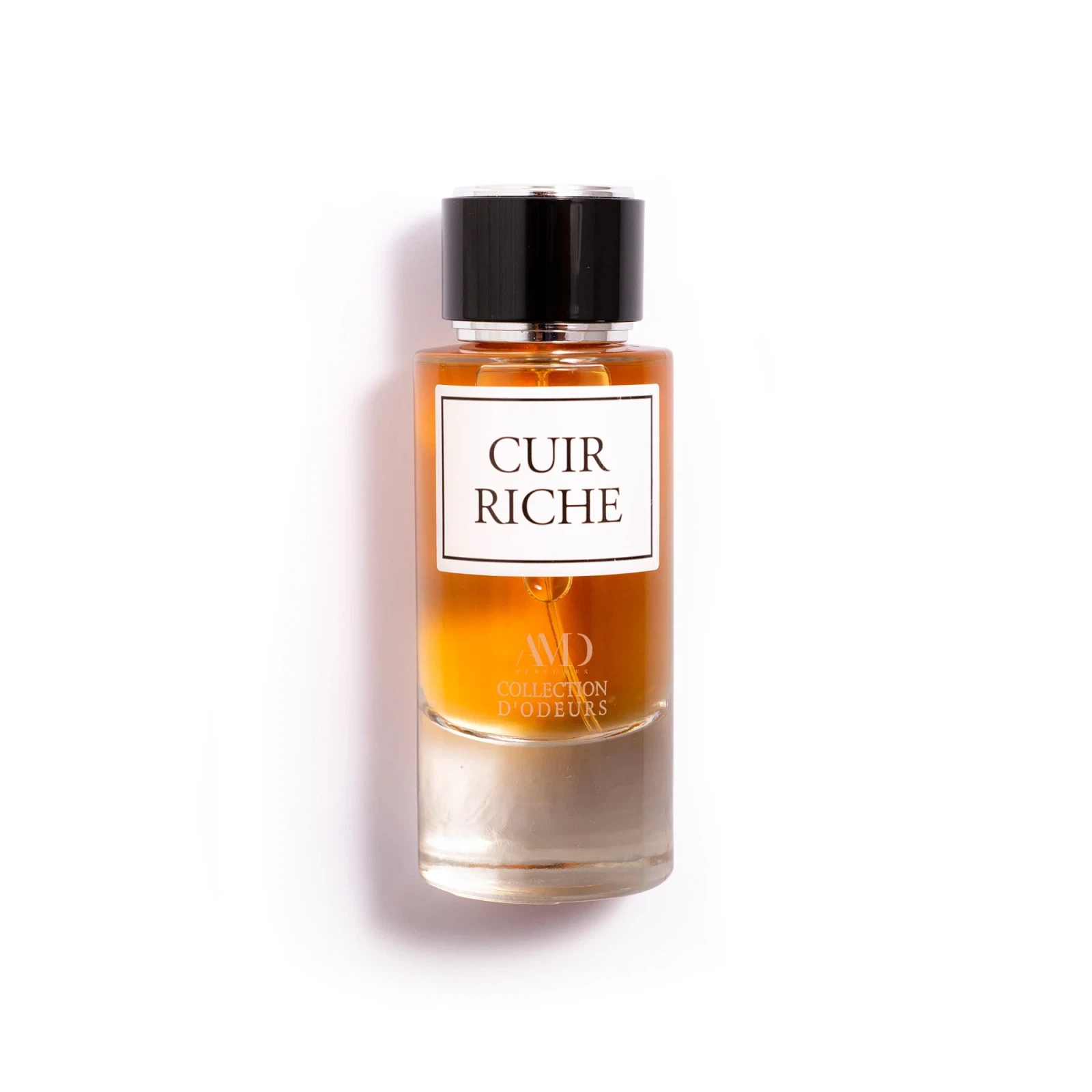 AMD Perfumes Cuir Riche Parfum manufacturer bottle, linked from the supplied product catalogue.