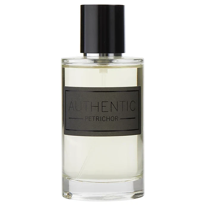 Authentic PETRICHOR manufacturer bottle, linked from the supplied product catalogue.