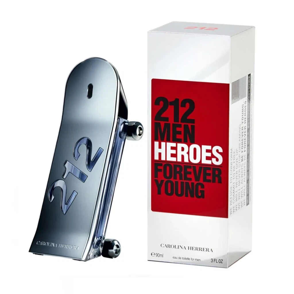 Carolina Herrera 212 Heroes manufacturer bottle, linked from the supplied product catalogue.