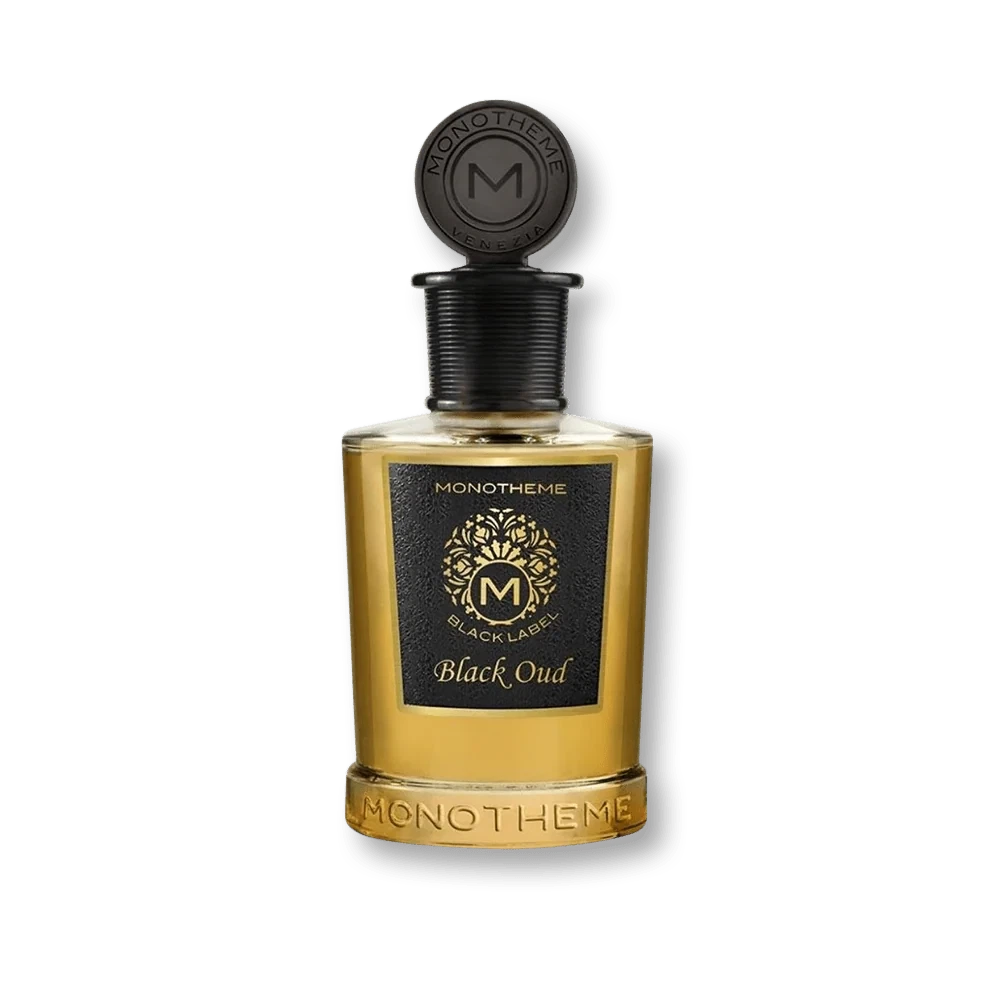 Monotheme Black Oud manufacturer bottle, linked from the supplied product catalogue.