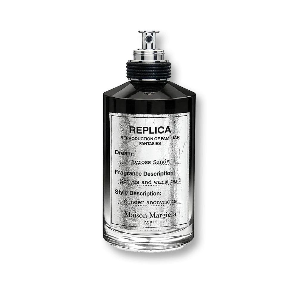Maison Margiela Replica Across Sands manufacturer bottle, linked from the supplied product catalogue.