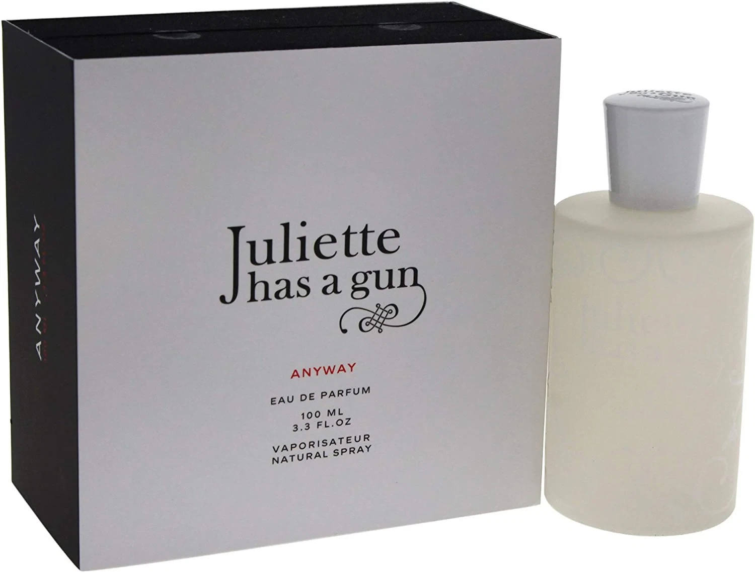 Juliette Has a Gun Anyway manufacturer bottle, linked from the supplied product catalogue.