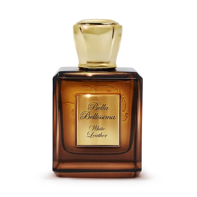 Bella Bellissima Essence Of Oud White Leather Parfum manufacturer bottle, linked from the supplied product catalogue.