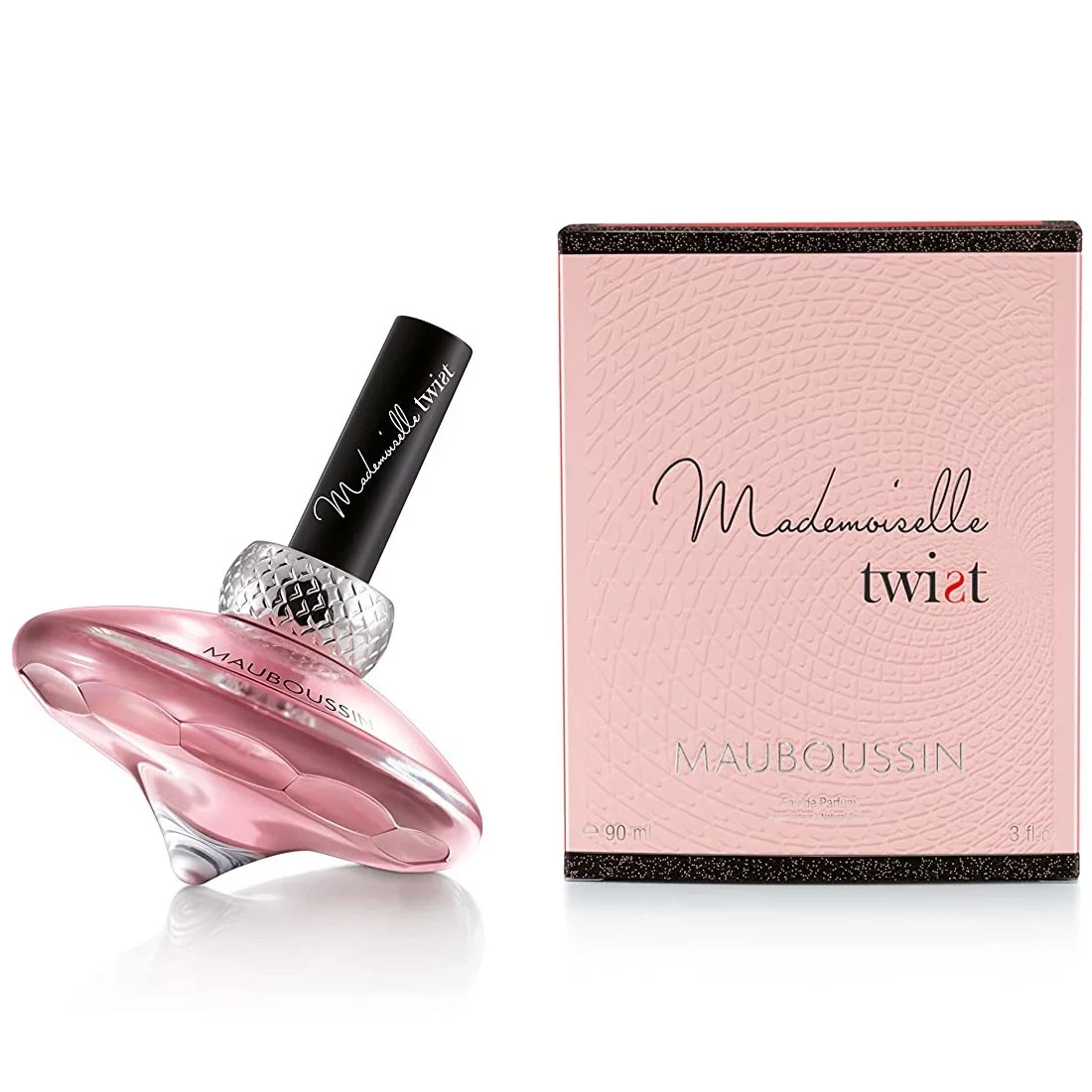 Mauboussin Mademoiselle Twist manufacturer bottle, linked from the supplied product catalogue.