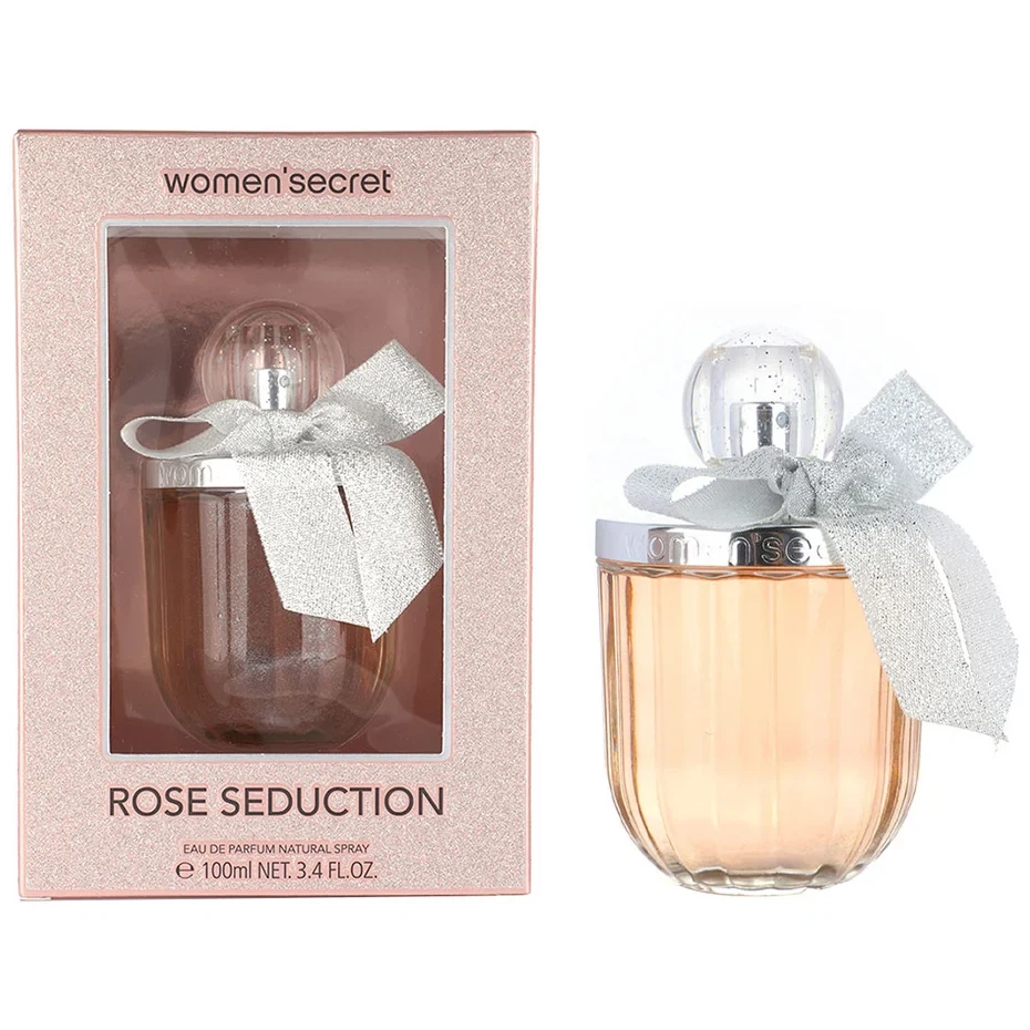 Women'secret Rose Seduction manufacturer bottle, linked from the supplied product catalogue.