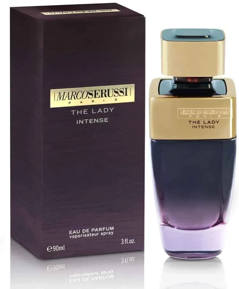 Marco Serussi Intense manufacturer bottle, linked from the supplied product catalogue.