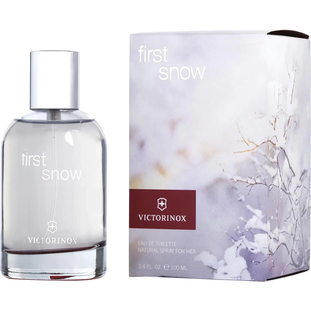 Victorinox Swiss Army First Snow manufacturer bottle, linked from the supplied product catalogue.