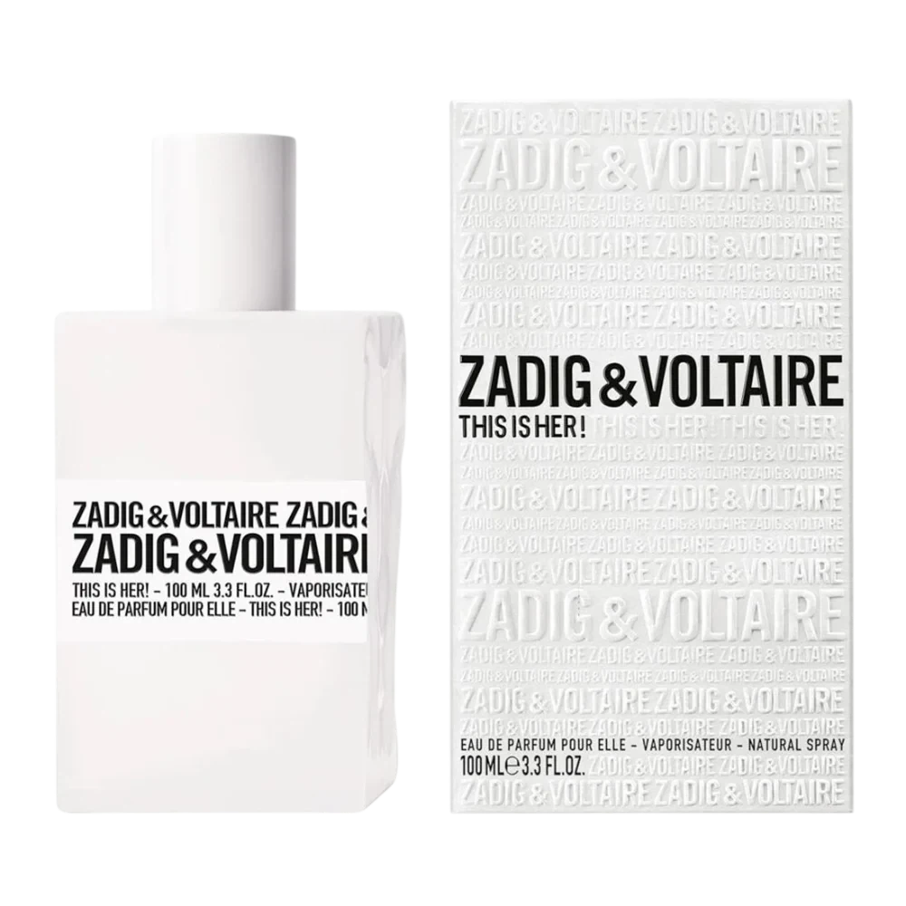 Zadig & Voltaire This Is Her! Pour Elle manufacturer bottle, linked from the supplied product catalogue.