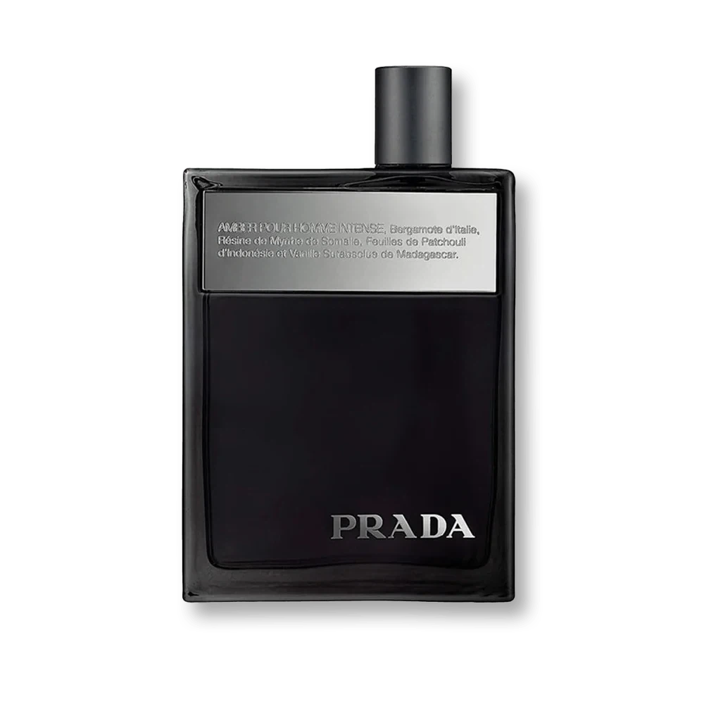 Prada Amber Pour Homme Intense manufacturer bottle, linked from the supplied product catalogue.